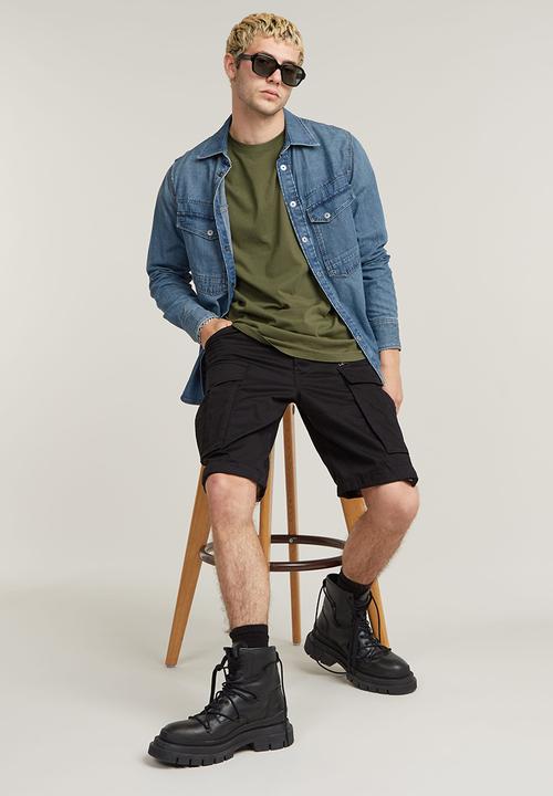 G-STAR - Rovic zip relaxed 1\2 Premium micro str - twill black