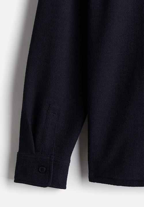 H&M - Loose fit textured shirt - navy blue