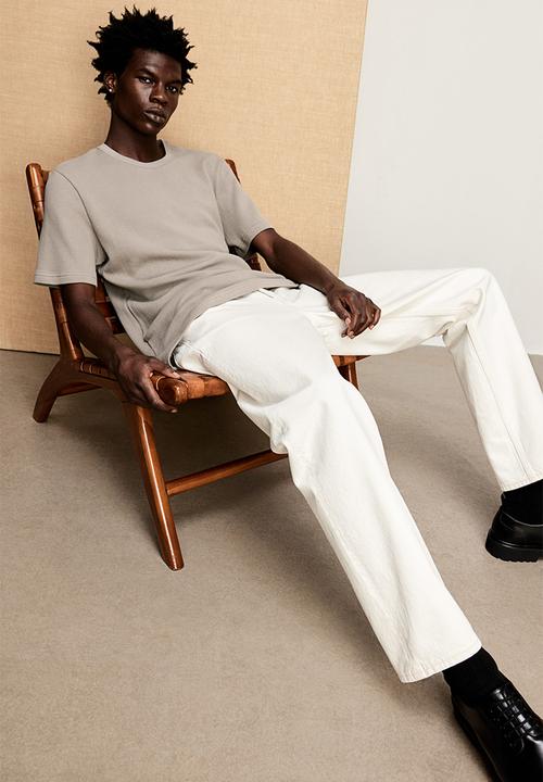 H&M - Regular fit piqué T-shirt - beige