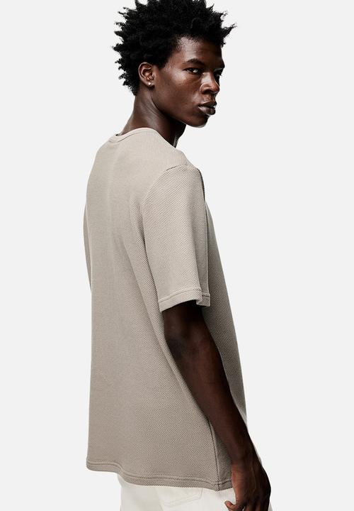 H&M - Regular fit piqué T-shirt - beige