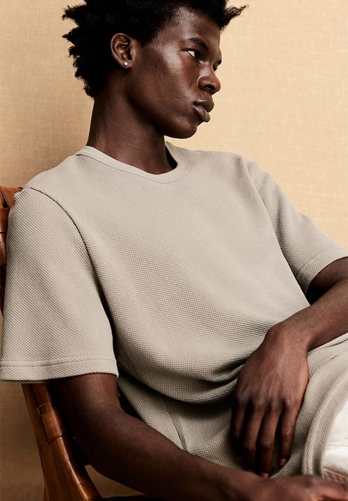 H&M - Regular fit piqué T-shirt - beige