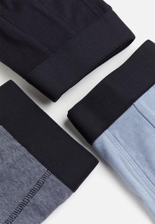 H&M - 3-Pack short trunks lycra® xtra life™ - light blue/dark blue