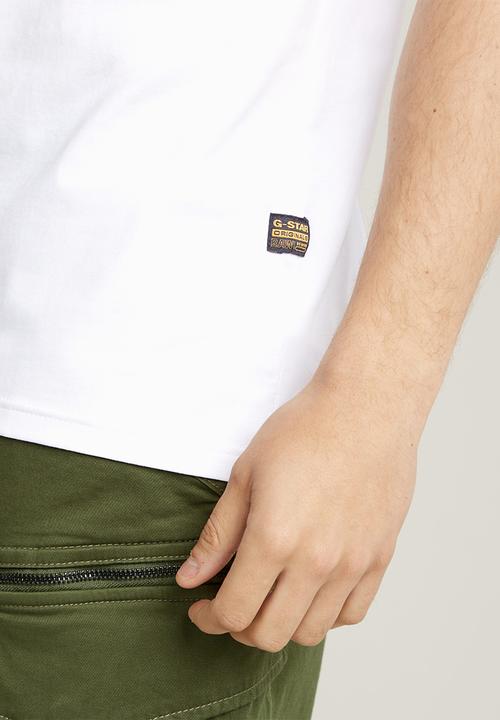 G-STAR - Slim base r t short sleeve - white