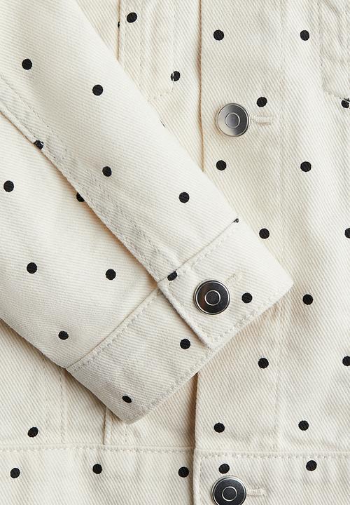 H&M - Patterned twill jacket - cream spotted