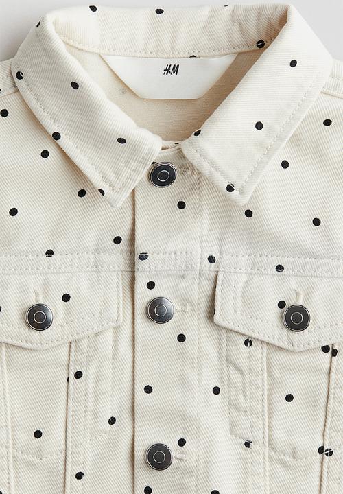 H&M - Patterned twill jacket - cream spotted