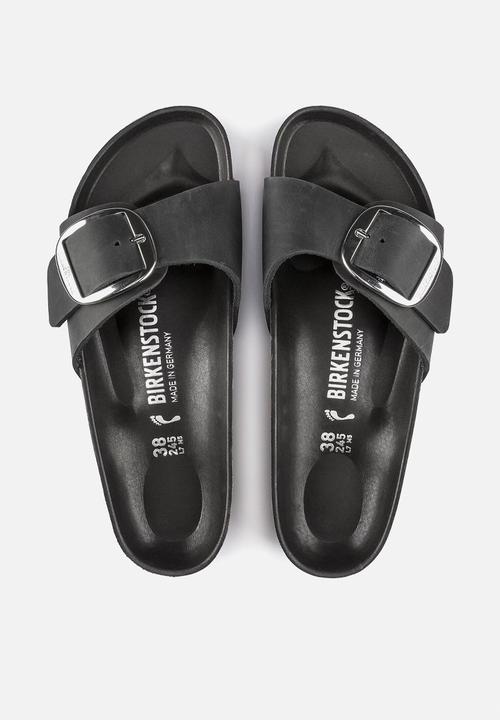 Birkenstock - Madrid big buckle oiled leather narrow - black