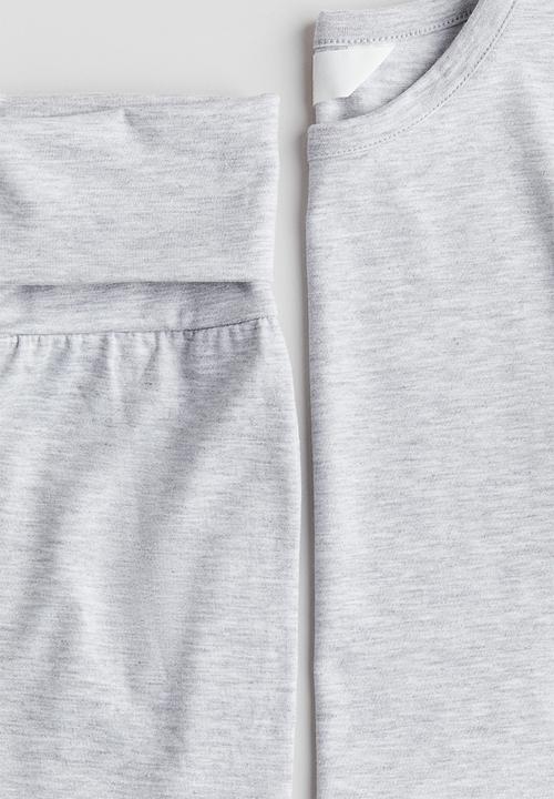 H&M - 2-piece t-shirt and skirt set - grey
