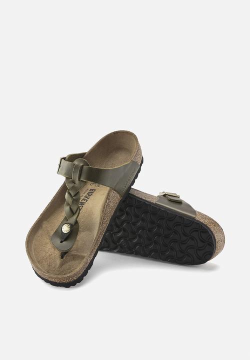Birkenstock - Gizeh braided oiled leather regular - green olive