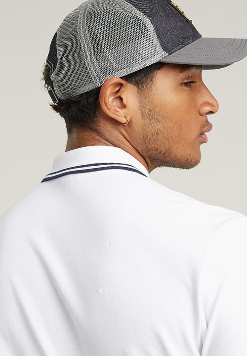 G-STAR - Dunda slim stripe polo s\s - white