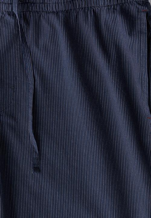 H&M - Relaxed fit poplin trousers - dark blue striped