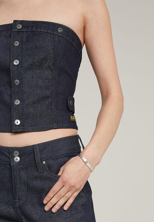 G-STAR - Bustier top detachable straps wmn - navy 