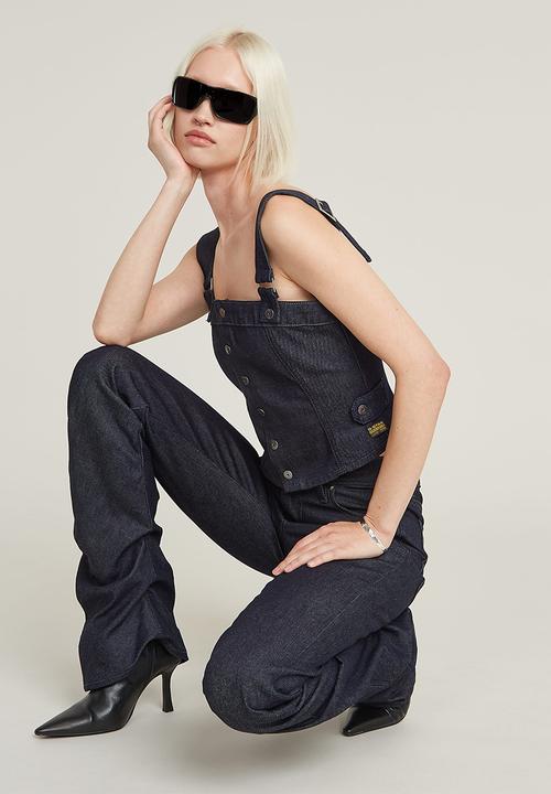 G-STAR - Bustier top detachable straps wmn - navy 