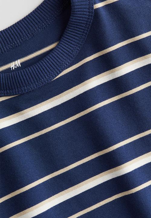 H&M - Long-sleeved T-shirt -  navy blue/striped 