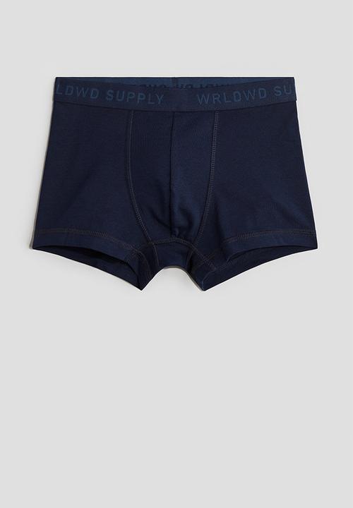 H&M - 5-pack trunks - navy blue/striped