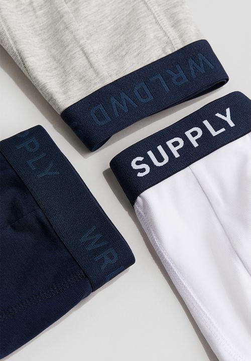 H&M - 5-pack trunks - navy blue/striped