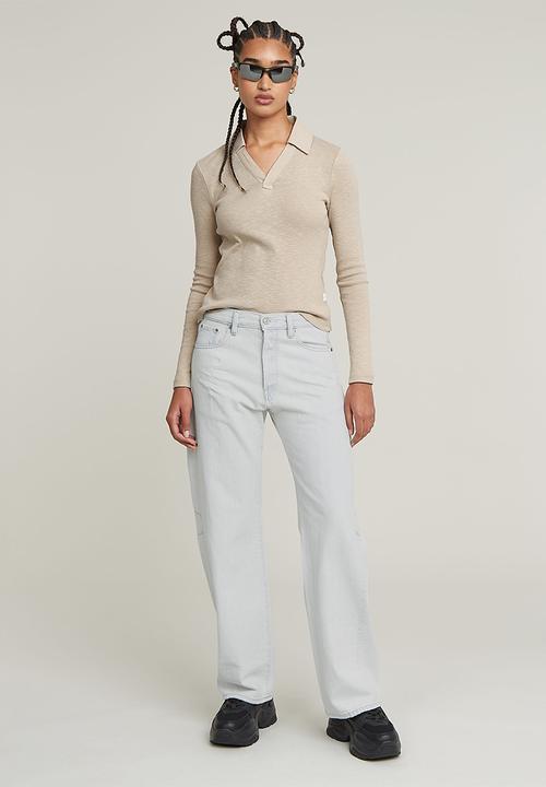 G-STAR - Polo slim l\s wmn - dk brick