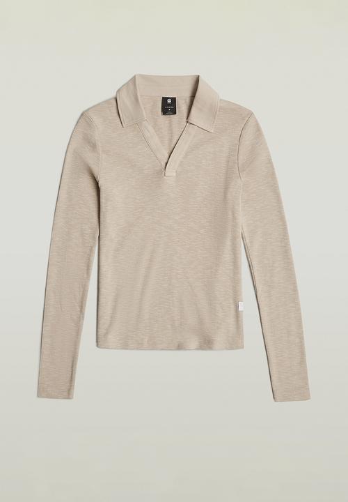 G-STAR - Polo slim l\s wmn - dk brick