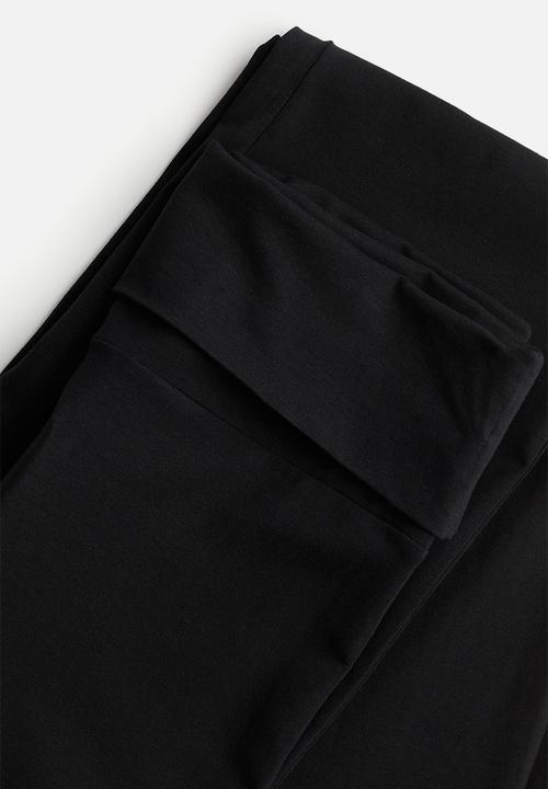 H&M - Flared jersey trousers - black