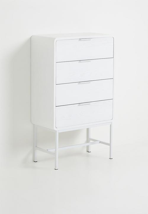 Sixth Floor - Gomez 4 drawer - white