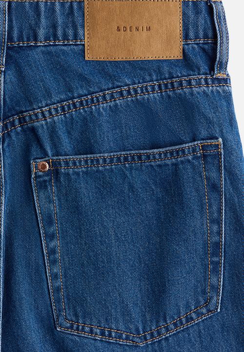 H&M - Wide ultra high jeans - denim blue