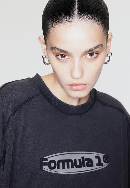 H&M - Oversized printed t-shirt - black & formula 1
