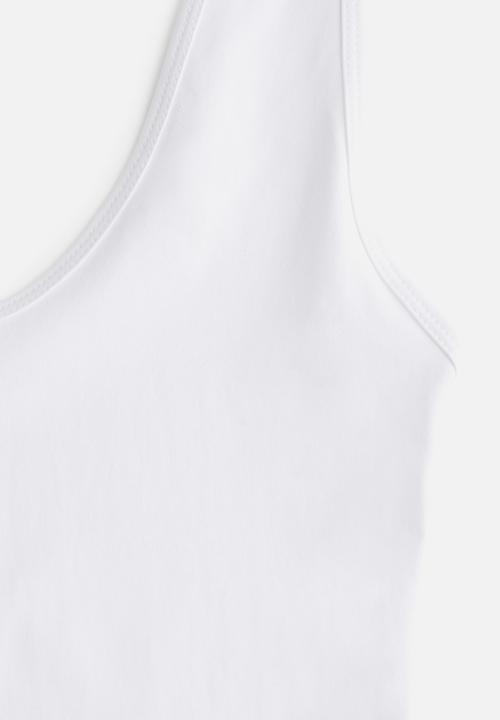 H&M - Jersey thong body - white