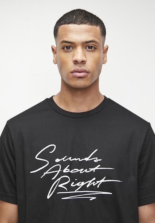 H&M - Regular fit printed T-shirt - black sounds about right