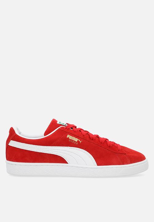 all red suede pumas women's