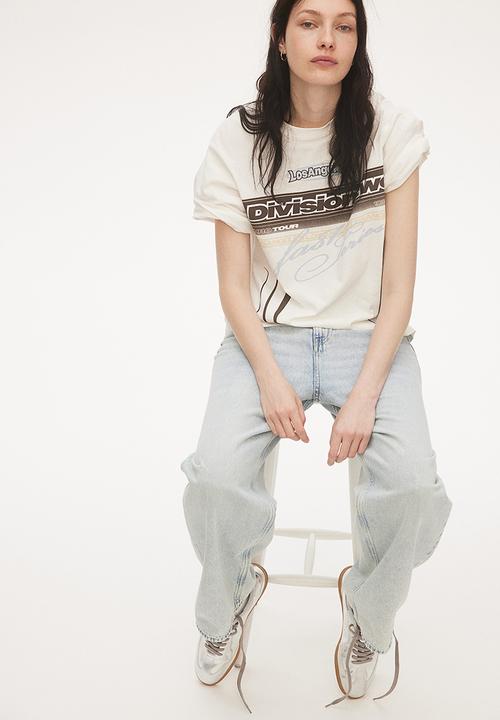 H&M - Oversized t-shirt - cream & division two