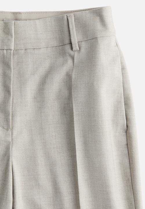 H&M - Cigarette trousers - light beige marl 