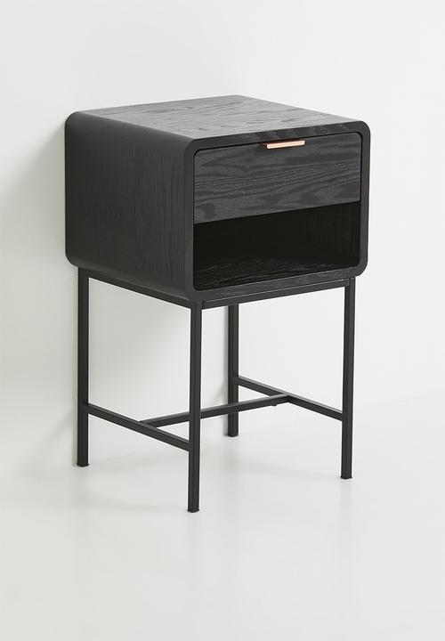 Sixth Floor - Gomez bedside table-black