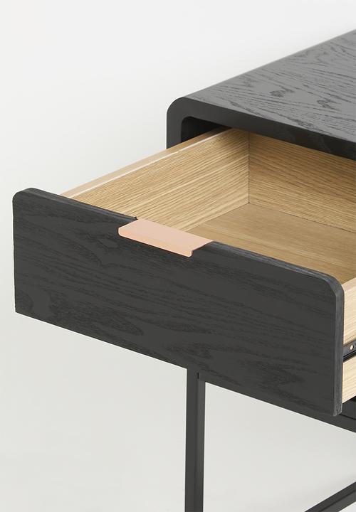 Sixth Floor - Gomez bedside table-black