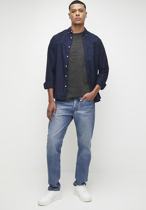 Superdry. - Embossed logo graphic T-shirt - blackboard