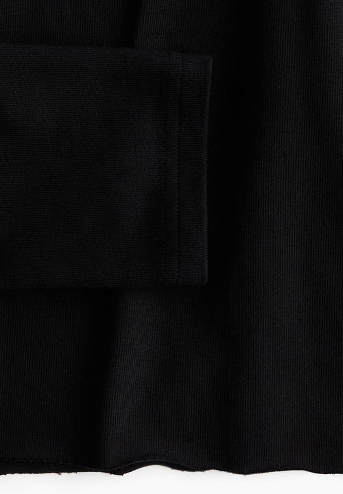 H&M - Short hoodie - black