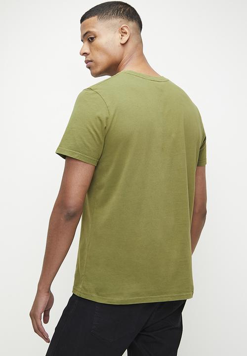 Superdry. - Osaka 6  narrative stnd tee - khaki olive