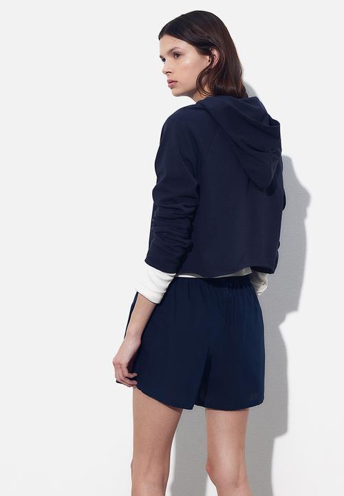 H&M - Short hoodie - navy blue