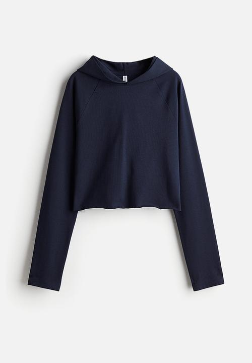 H&M - Short hoodie - navy blue