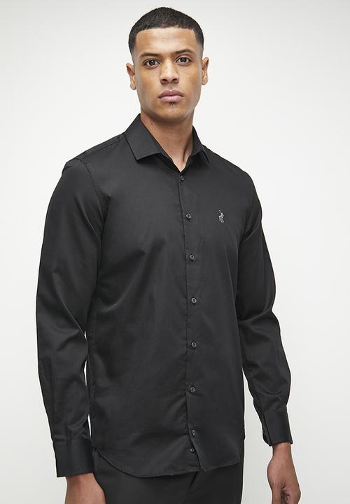 POLO - Custom Fit Greig Shirt - Black