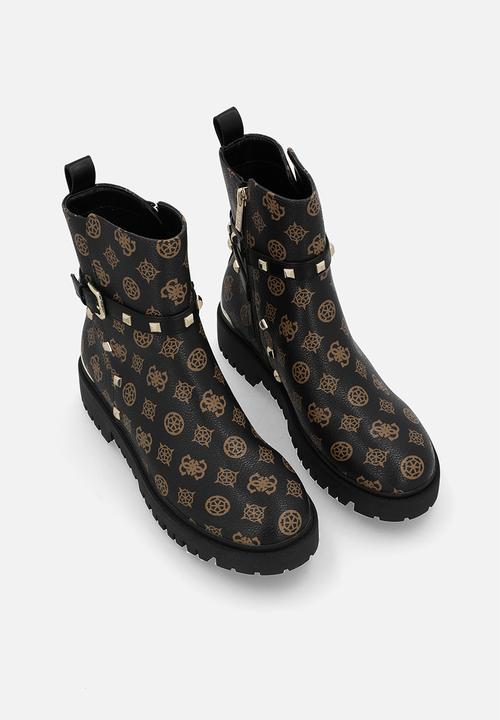 GUESS - Oliy logo peony tamara boot - brown/black