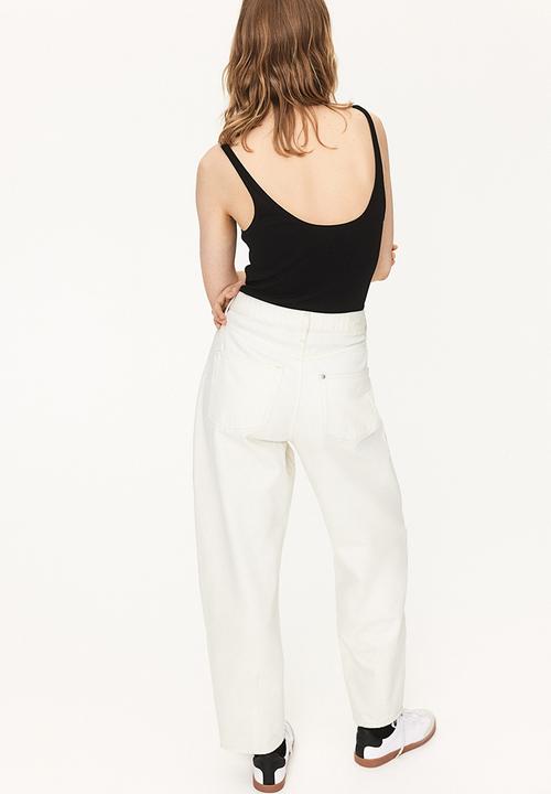 H&M - Barrel high jeans - cream