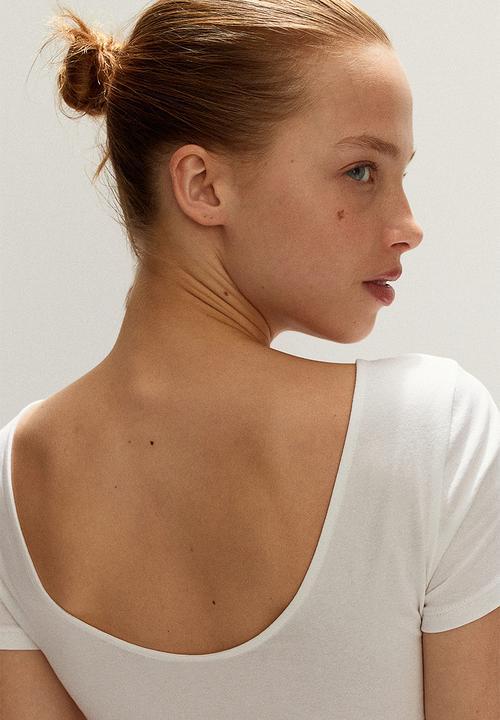 H&M - Scoop-back body - white