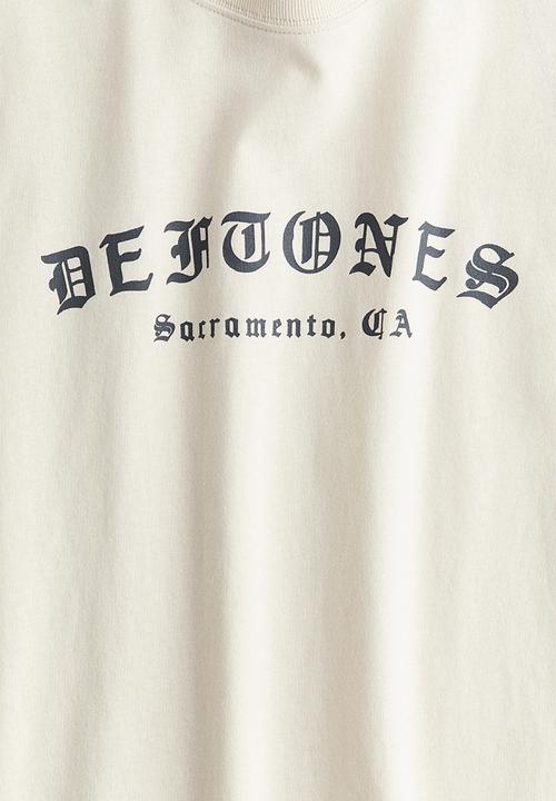 H&M - Printed t-shirt - cream & deftones