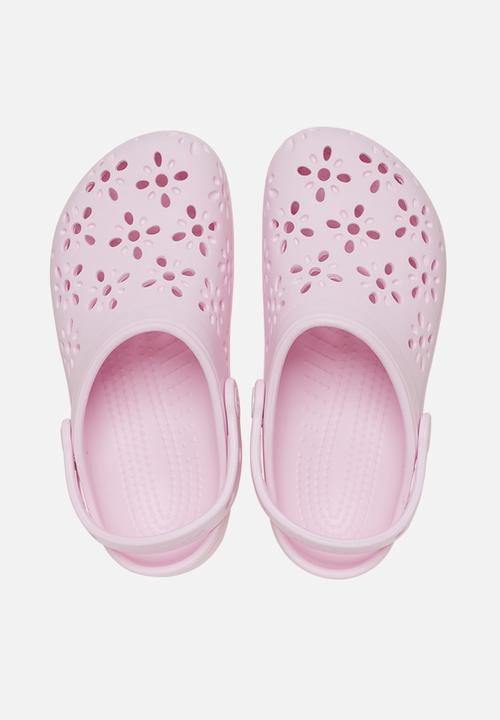 Crocs - Classic Floral Cut Out Clog K - Pink Milk