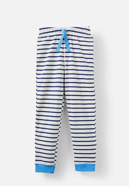 Cotton On - Ace long sleeve pyjama set - marian stripe vanilla/in the navy