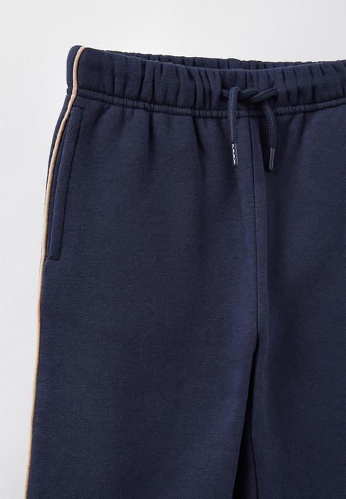 Cotton On - Sammy straight leg trackpant - squid ink/mocha piping