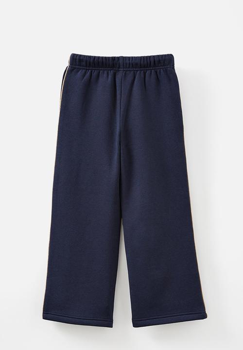 Cotton On - Sammy straight leg trackpant - squid ink/mocha piping