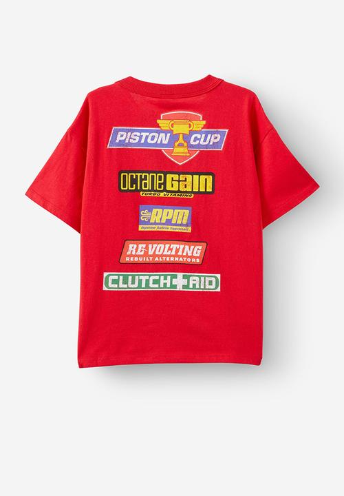 Cotton On - Cars drop shoulder short sleeve tee - varsity red