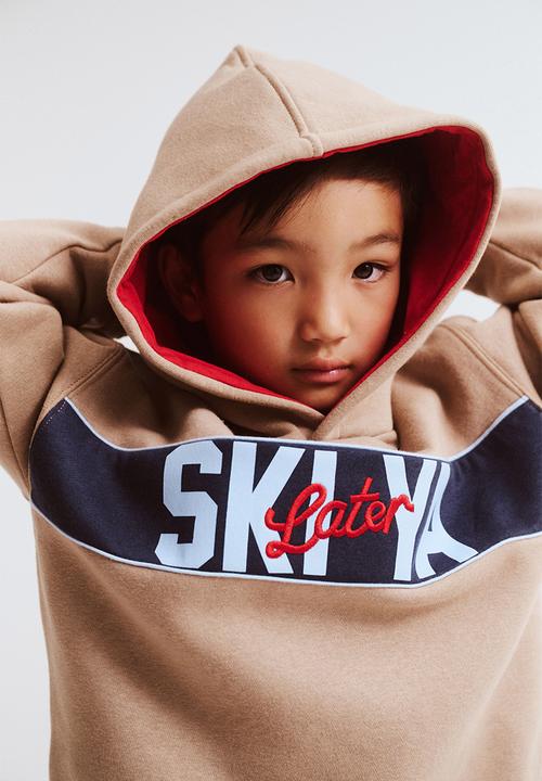Cotton On - Sammy oversize hoodie - mocha/ski ya later