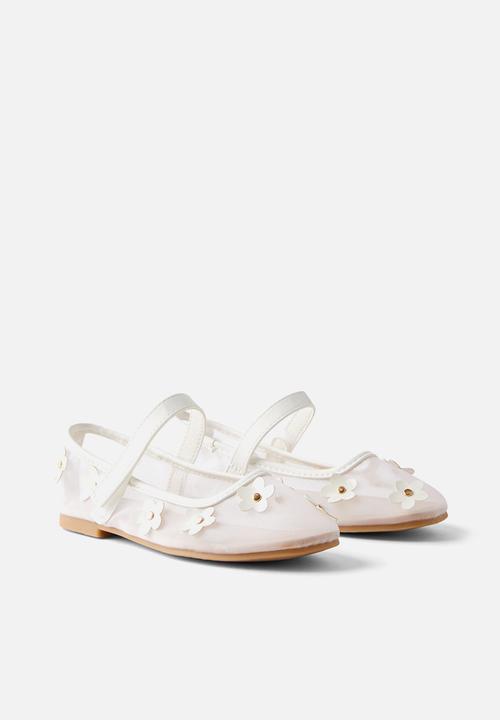 Cotton On - Olivia ballet flat - white mesh/flower