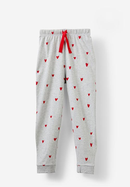 Cotton On - Ava long sleeve pyjama set - cloud marle/hearts love